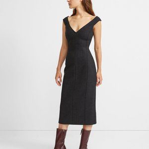NWT Theory Charcoal Melange heavy wool twill dress